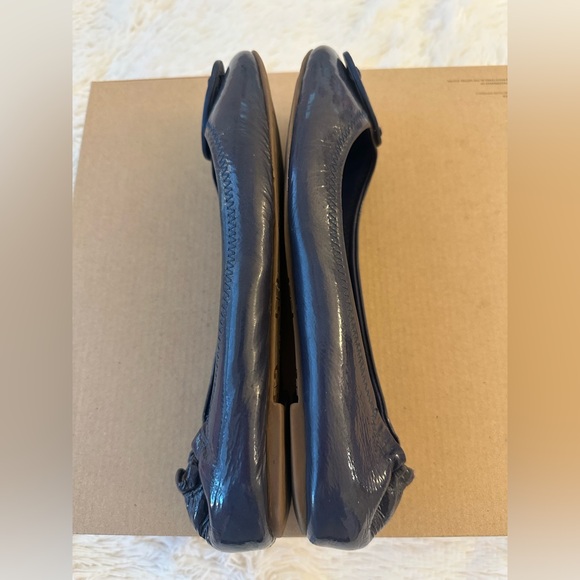 Tory Burch Reva Blue Leather Ballerina Flats Size: 9 - Picture 3 of 11